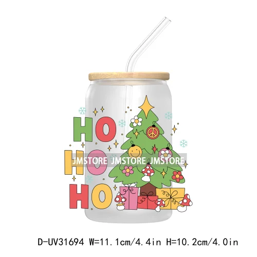 Hot Cocoa Season Western Howdy Ghost Christmas Custom UV DTF Sticker Decals For Libbey Cold Cups Mugs Tumbler Transfer Stickers