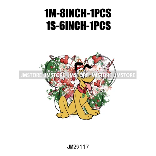 Cartoon Animal Character Merry Christmas Holiday Season Iron On DTF Transfer Stickers Logos Ready To Press For Hoodies