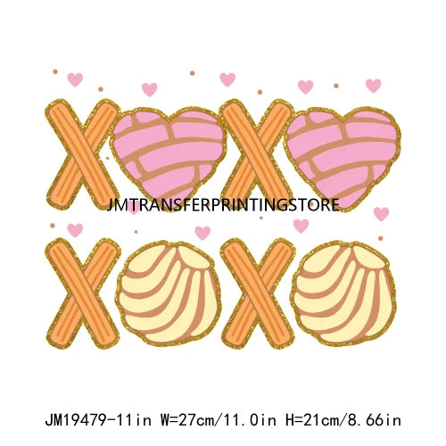 Mexican Latin Culture Cafecito Y Chisme Valentine Calorias De Amor No Cuentan XOXO Love Vibes DTF Transfer Stickers For T-Shirts