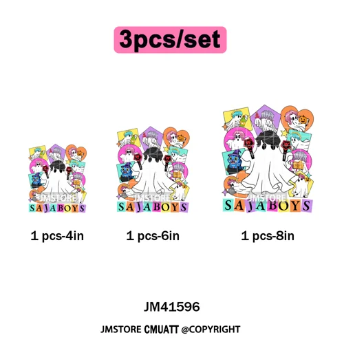 In My Boys Era Ghost Cartoon Anime Movie Kpop Halloween Vibes Iron on DTF Washable Transfers Stickers Ready to Press for Hoodies