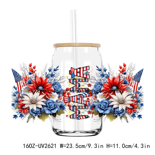 Thankful Mama With Sunflowers 16OZ UV DTF Cup Wrap Transfers Stickers Custom Labels DIY Waterproof Logo For Libbey Glass Can