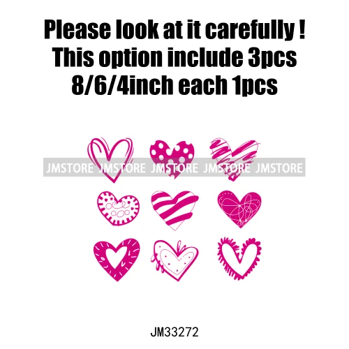 Colorful Love Heart Lips Coquette Happy Valentine's Day Iron On DTF Heat Press Transfers Stickers Ready To Press For Clothing