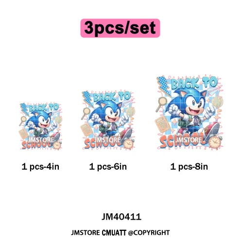 Colorful Checkered Cartoon First Day of School Design Kid Back To School Iron on DTF Transfer Sticker Ready to Press for Clothes