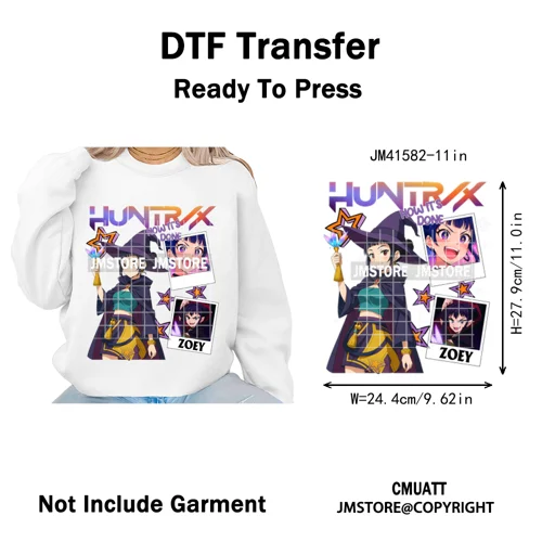 Cartoon Kpop Spooky Boys Girls In This House Era Halloween Iron on DTF Washable Transfers Stickers Ready to Press for Clothes