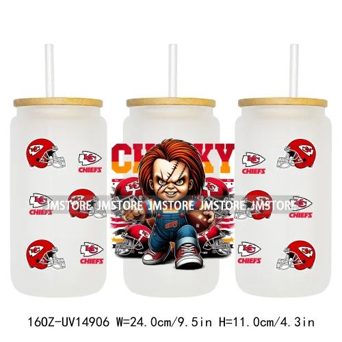 Baseball Sport Cartoon Characters UV DTF Wraps Transfer Sticker Ready To Apply Waterproof Logo For 16OZ Libbey Glass Can Tumbler