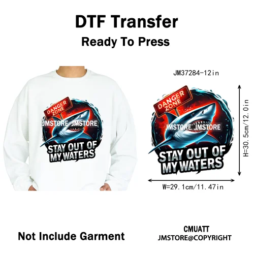 12in Graffiti Streetwear Beasts Cartoon Animals Hip Hop Quotes Iron on DTF Heat Transfers Stickers Ready to Press for Hoodies