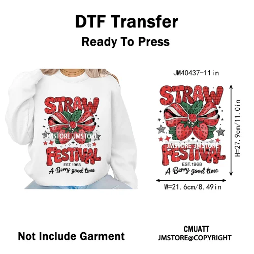 Hello Summer Vibes Watermelon Strawberry Fruit Festival Lover Coquette Iron on DTF Transfers Sticker Ready to Press for T-shirts