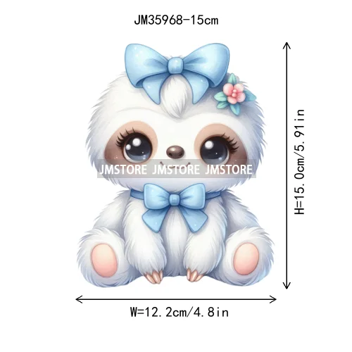 15cm 5.9in Creative Bow Sheep Tiger Animal Iron On Heat Transfer Sticker For Clothes Printed Thermal Washable T-Shirt Applique