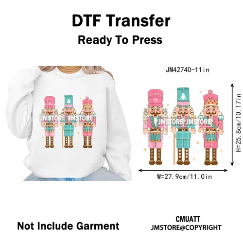 Y'all Are Nuts Pastel Cartoon Character Tis The Season Christmas Iron on DTF Heat Transfers Stickers Ready to Press for Clothes