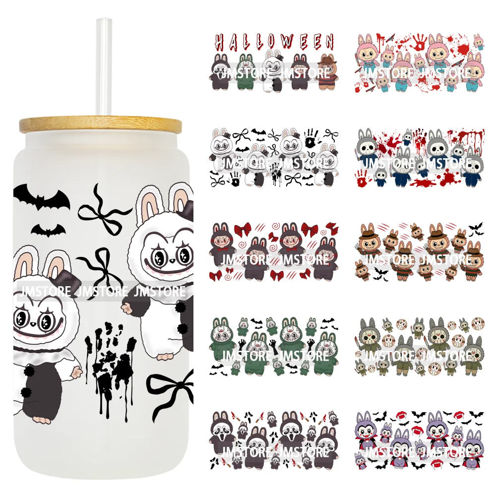 Laboo Killers Friends Halloween Monster Doll UV DTF Stickers Ready To Transfer Cup Wrap Custom Logo For Libbey Can Glass Tumbler