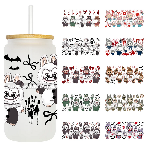 Laboo Killers Friends Halloween Monster Doll UV DTF Stickers Ready To Transfer Cup Wrap Custom Logo For Libbey Can Glass Tumbler