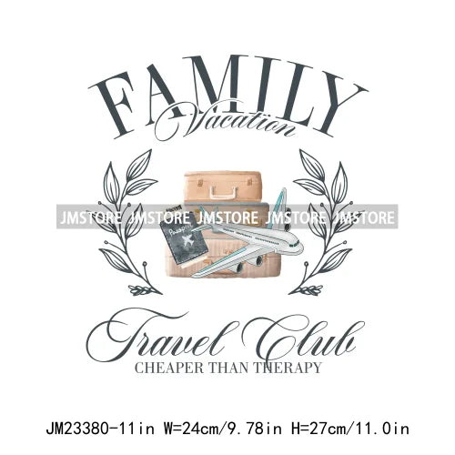Summer Vacation Cocktail Bach Travel Club Decals Girls Trip Vacay Mode Coquette Cowgirl Tequila DTF Transfer Sticker For Hoodies