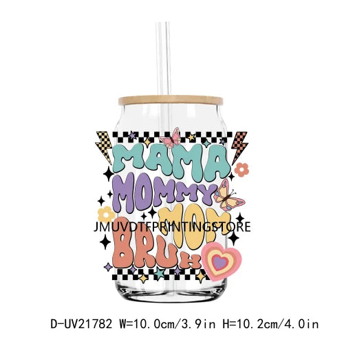 Praying Mama Club UV DTF Transfers Stickers Decals For Libbey Cold Cups Mugs Tumbler Mom Wife Work Hard Waterproof DIY Logo God