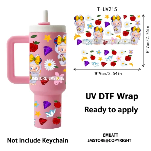 Cartoon Monsters Doll Kids Gift UV DTF Custom Prints Ready To Apply Transfer Stickers Waterproof Wraps For Mini Tumbler Keychain