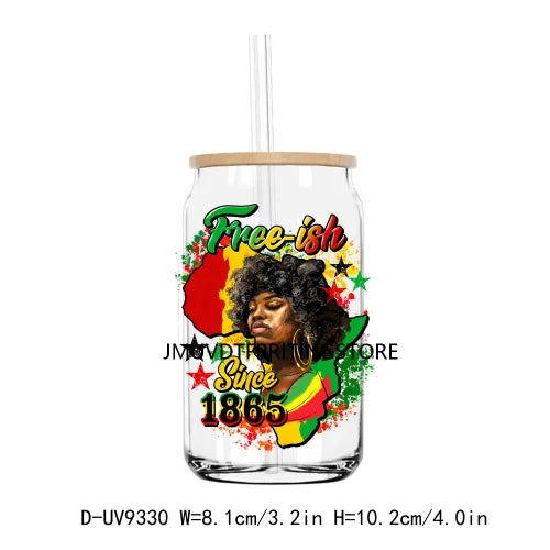 We Are Black History Afro Girl Boy UV DTF Transfer Sticker Decal For Libbey Cold Cups Mug Tumbler Waterproof DIY Logo Juneteenth