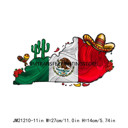 Let's Fiesta Love Mexico Cinco De Mayo La Mama Chingona Design Decals Mamacita Pinata Gnomizes DTF Transfer Stickers For T-shirt