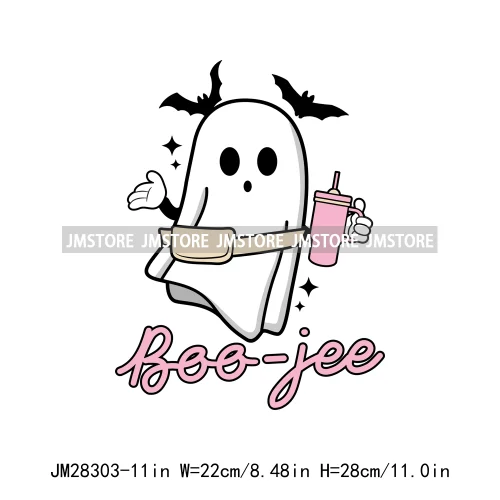 Howdy Halloween Spooky Book Lover Club Boo Jee Designs Ghosting You For Books Coffee Iron On DTF Transfers Stickers For Hoodies