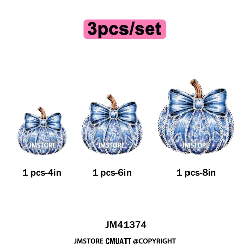 Preppy Coquette Halloween Floral Fall Pumpkin Spooky Season Iron on Washable DTF Transfers Stickers Ready to Press for Clothing