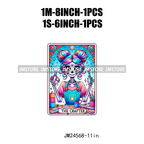 Funny Mexican Evil Eye Chismosa La Chigona Latina Skeleton Tarot Card Logos Iron On DTF Heat Press Transfer Stickers For Clothes