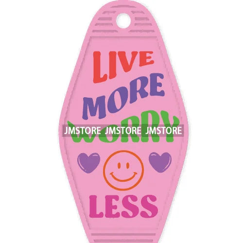 Make Today Awesome Amazing High Quality WaterProof UV DTF Sticker For Motel Hotel Keychain Positive Inspirational Saying