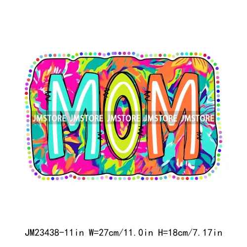 Tropical Summer Mama Nana Auntie Sister Floral Mom Iron On Spanish Busy Doing Mama Stuff DTF Transfer Stickers For T-shirts