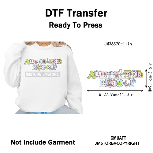 Coffee Mom Club Girlie Drink Reading Motivational Positive Quotes Iron on DTF Heat Transfers Stickers Ready to Press for Clothes