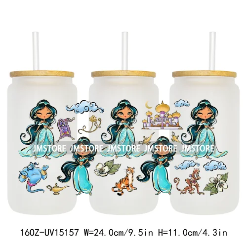 Magical Princess Best Friends UV DTF Stickers Ready to Transfer Cup Wrap Custom DIY Craft For Libbey Can Glass Tumblers Mugs