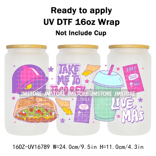 Cartoon Soft Drink Dessert UV DTF Stickers Ready To Transfer Cup Wrap Custom Labels DIY Craft For Libbey Can Glass Tumblers Mugs