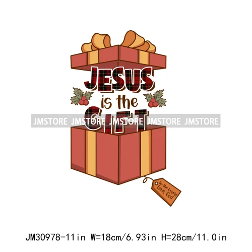 Happy Birthday Baby Jesus Faith Love Christian Christmas Xmas Holiday Iron On DTF Transfer Stickers Ready To Press For Clothing