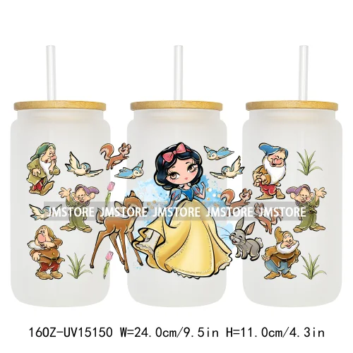 Magical Princess Best Friends UV DTF Stickers Ready to Transfer Cup Wrap Custom DIY Craft For Libbey Can Glass Tumblers Mugs