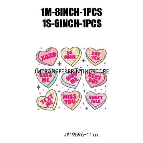 Mexican Latine Valentine's Day Concha Pan Ducle DTF Transfer Iron On Heat Press Sticker For Bag Pillow Hoodies