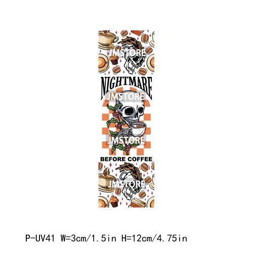 In My Book Era Faith Skeleton Christian UV DTF Pen Wraps Stickers Custom Labels Durable Waterproof Logo For DIY Customized Craft