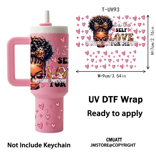 Black Mom Queen Afro African Custom UV DTF Stickers Print Tumbler Wraps Ready to Transfer Waterproof For Mini Tumbler Keychain