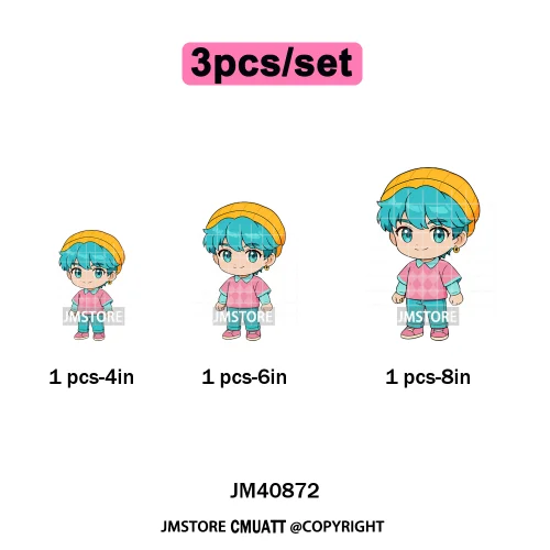 Cartoon Girl Group Boy Band Music Fans Anime Lover Soda Pop Iron on DTF Washable Transfers Stickers Ready to Press for T-shirts