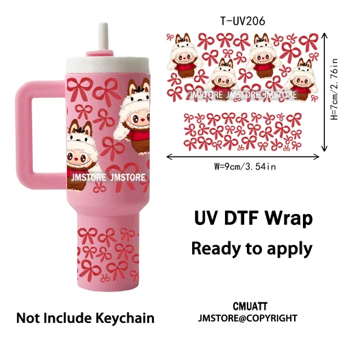 Cartoon Monsters Doll Kids Gift UV DTF Custom Prints Ready To Apply Transfer Stickers Waterproof Wraps For Mini Tumbler Keychain
