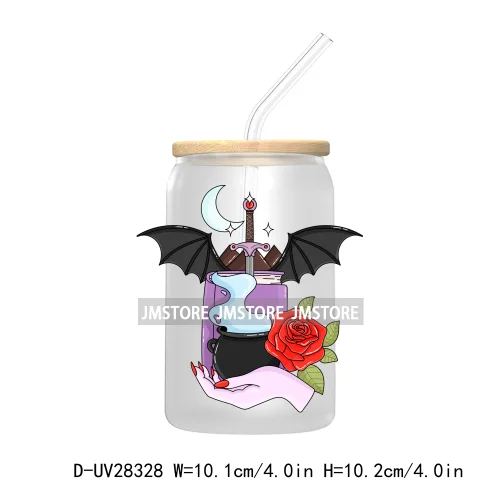 Spooky Ghost Boo Halloween Tis The Season UV DTF Transfer Stickers Decals For Libbey Cold Cup Mugs Tumbler Waterproof Book Ghoul