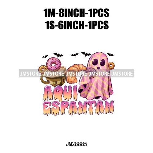 Pan Tasmas Spooky Halloween Conchas Cucuys Mexican Spooky Season Ghost Iron On DTF Transfer Stickers Ready To Press For T-shirts