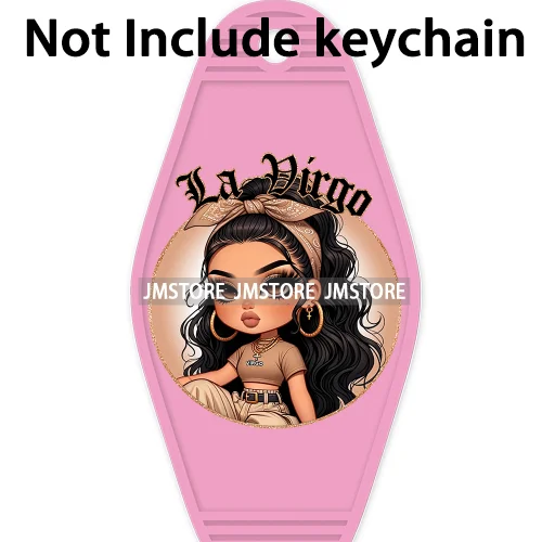 Chicana Chola Chibi Style Latina Zodiac High Quality Durable WaterProof UV DTF Stickers For Motel Hotel Keychain Lady Women