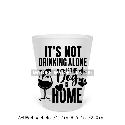 Mama Needs Wine Beer Mugs Alcohol Short Glass Cups Decals UV DTF Stickers Waterproof DIY Craft Wine Quotes Transfers Printing