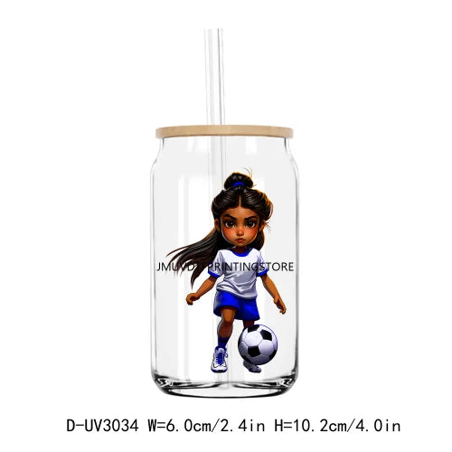 Sport Football Baseball Girl UV DTF Transfers Stickers Decals For Libbey Cold Cups Mugs Tumbler Waterproof DIY Craft