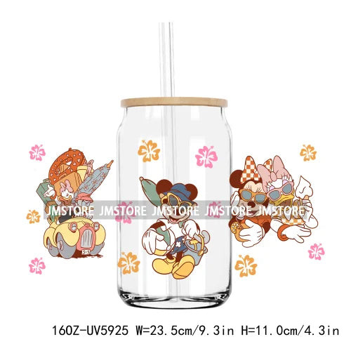 Cute Cartoon Characters Mouse 16OZ UV DTF Cup Wrap Transfers Stickers Custom Labels Durable Waterproof Logo For Libbey Glass Can