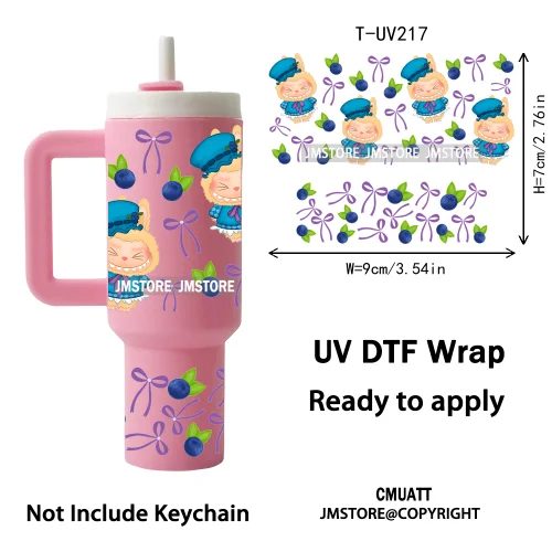Cartoon Monsters Doll Kids Gift UV DTF Custom Prints Ready To Apply Transfer Stickers Waterproof Wraps For Mini Tumbler Keychain