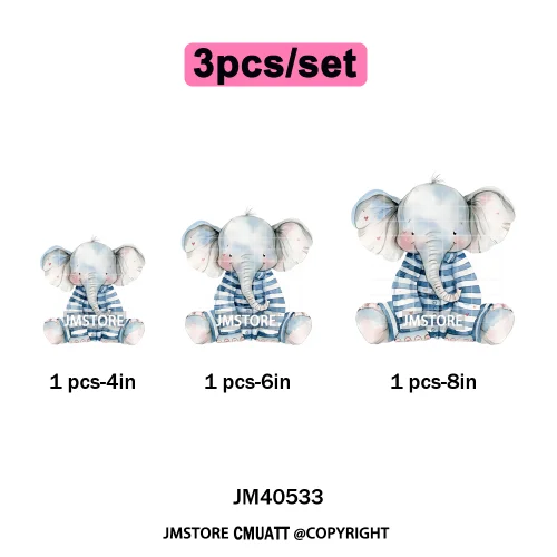 Cute Nursery Sleepy Baby Safari Jungle Animals in Pajamas Love Iron on DTF Washable Transfers Sticker Ready to Press for Clothes