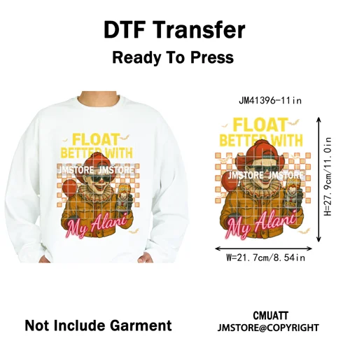 Spooky Soda Can Killer Checkered Horror Characters Drink Halloween Iron on DTF Heat Transfer Stickers Ready to Press for Textile