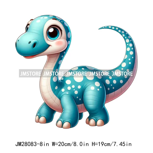 Colorful Dinosaur Baby Animal Thermal Printing Iron On DTF Transfer Stickers Ready To Press For Clothes