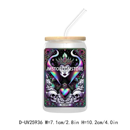 The Witch Tarot Card UV DTF Transfer Stickers Decals For Libbey Cold Cups Mugs Tumbler Waterproof Custom Labels Horror Character