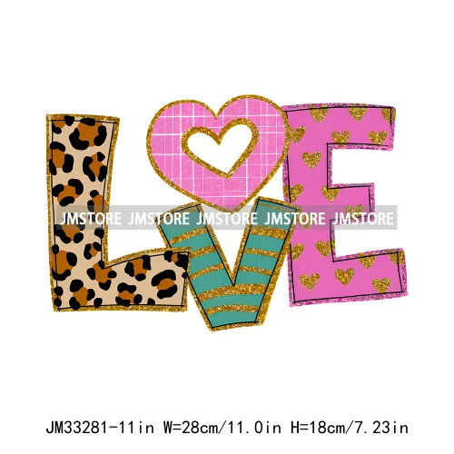 Colorful Love Heart Lips Coquette Happy Valentine's Day Iron On DTF Heat Press Transfers Stickers Ready To Press For Clothing