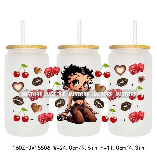 Trendy Cartoon Friends Coffee 16OZ UV DTF Cup Wraps Ready To Apply Waterproof Transfer Stickers For Libbey Glass Can Tumbler