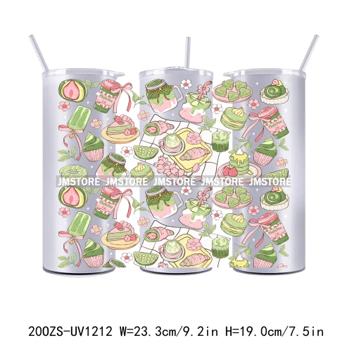 Floral Fruit Bookish Affirmation 20OZ Tumbler Wraps Ready To Ship UV DTF Transfer Stickers Waterproof Prints For Skinny Tumbler