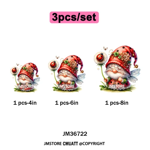 Spooky Scary Witch Girly Animal Flower Strawberry Gnomes Iron on DTF Washable Transfers Stickers Ready to Press for Hoodies Bags